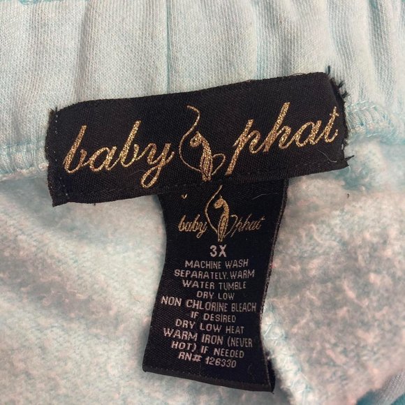 ❌SOLD❌ Baby Phat aqua and pink logo joggers sweatpants - Picture 5 of 5